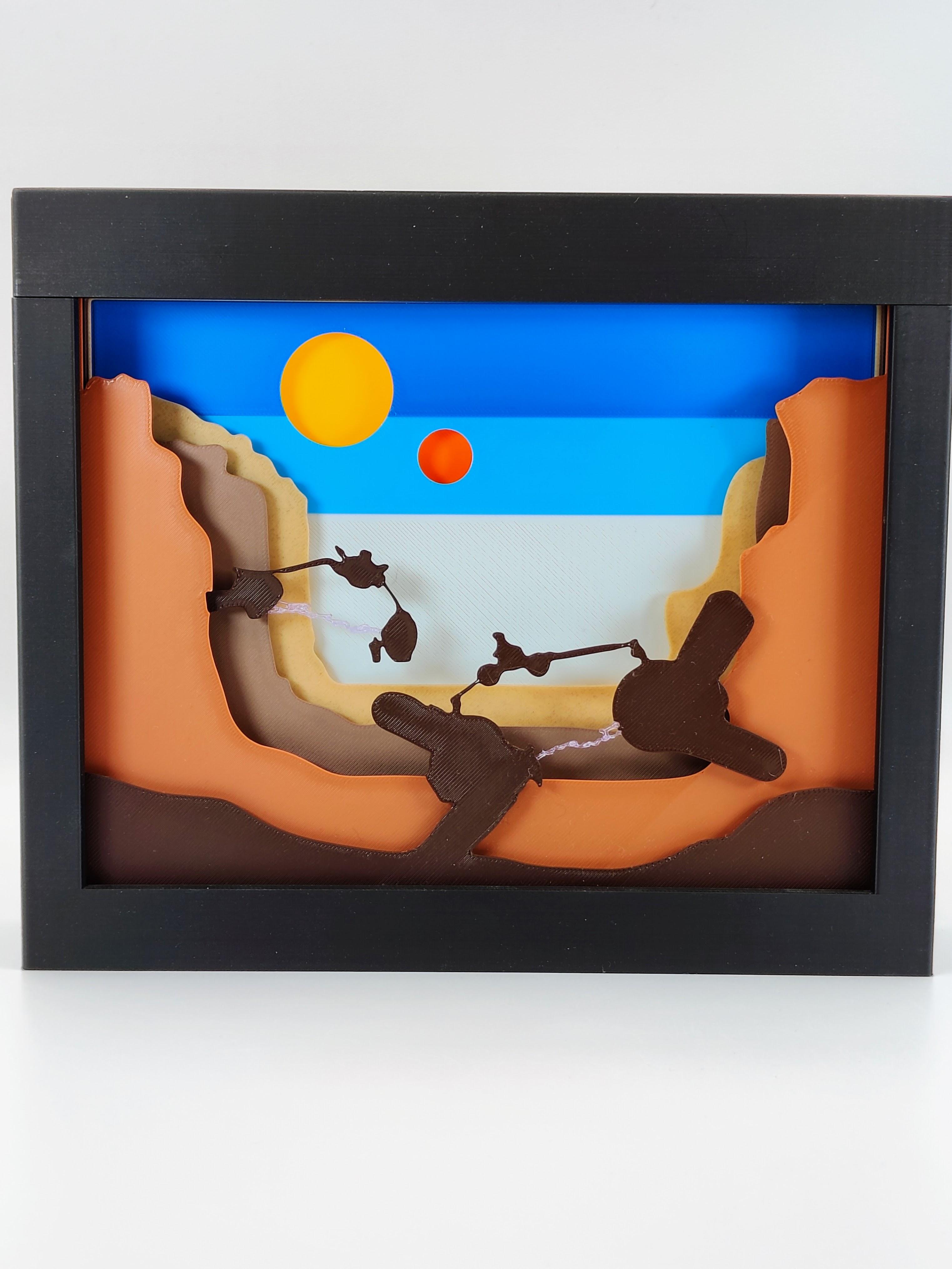 Star Wars Pod Race Shadow Box 3d model