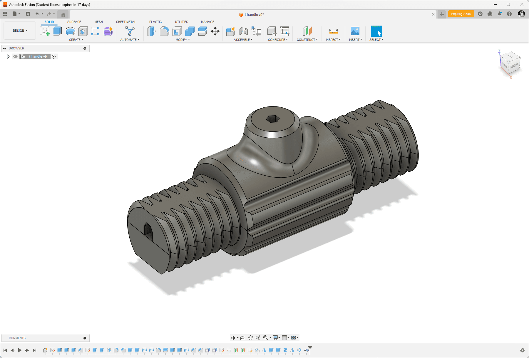 Yet another allen key T-handle 3d model