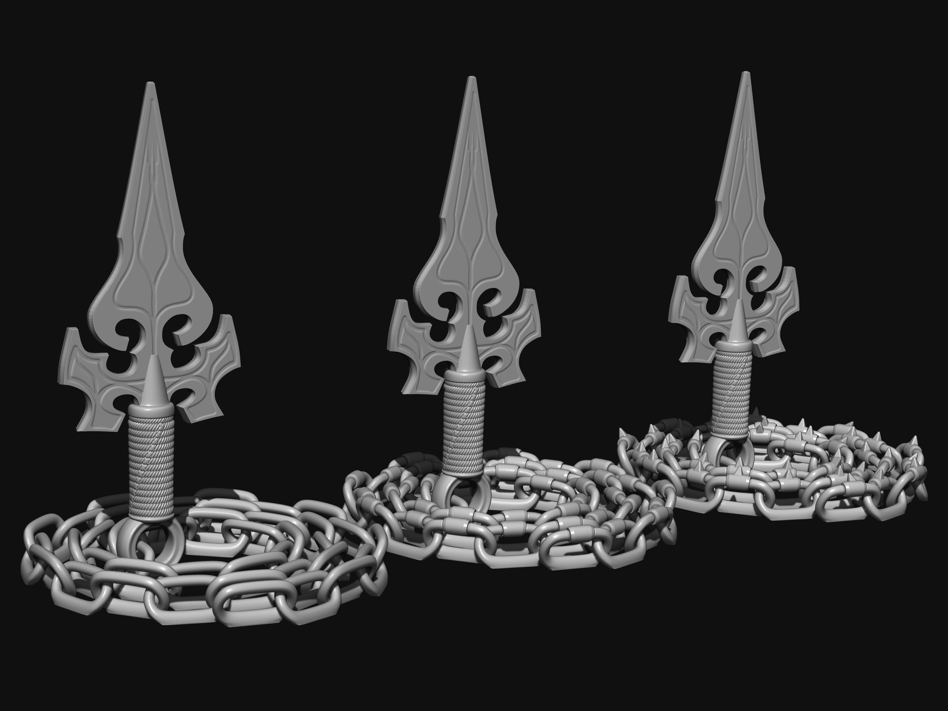 Chain Kunai Set F 3d model