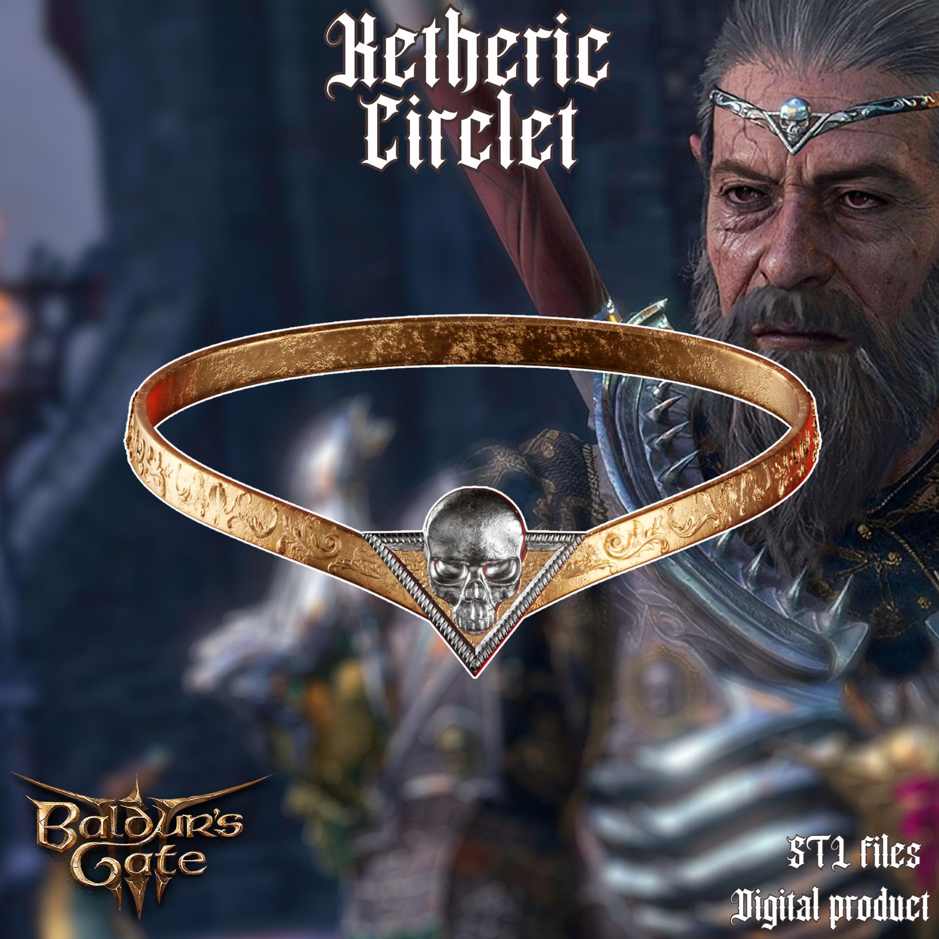 FANTASY KETHERIC HEADWEAR CIRCLET BALDURS GATE 3 3d model