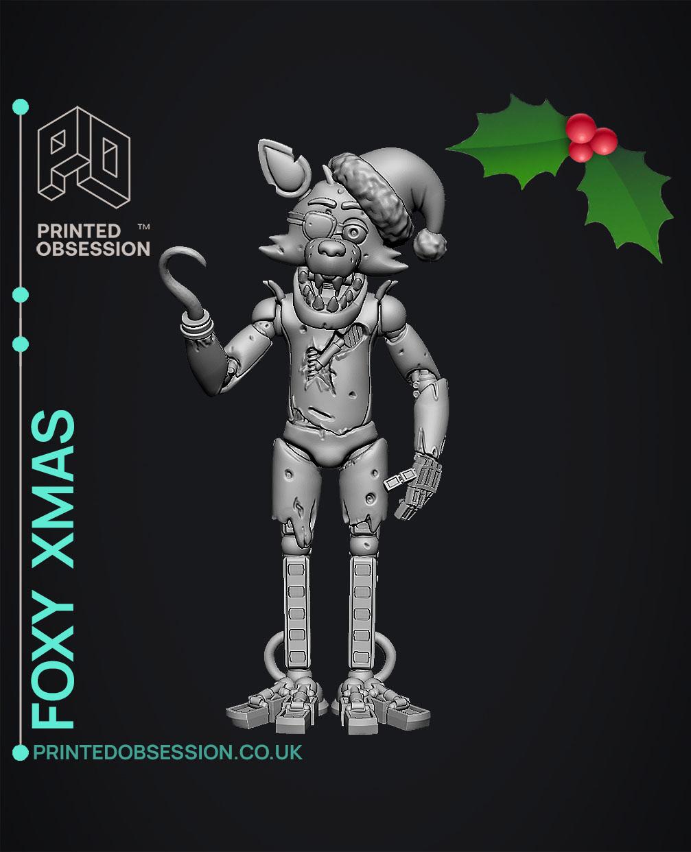 Foxy Christmas - FNAF - Fan Art 3d model