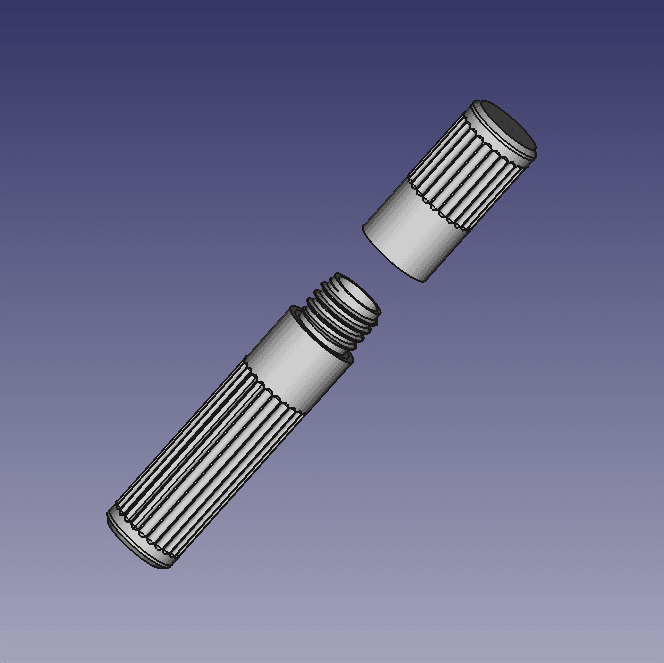 Pocket Screw Tube - Fits Mini Cigar 3d model