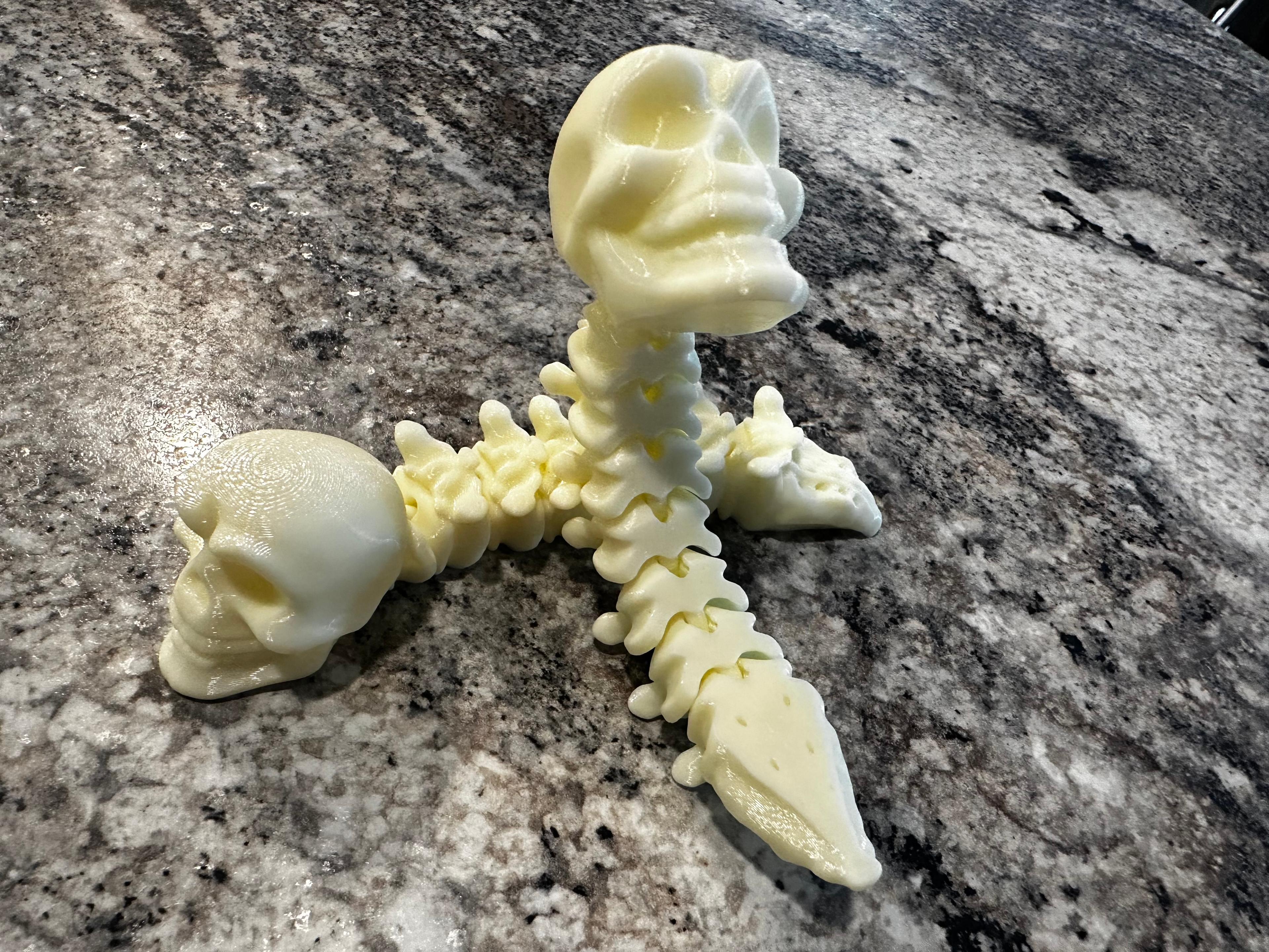 Skele - Printed in IIIDMax PLA+ Vanilla Cream. Nice satisfying snap to the pieces! - 3d model