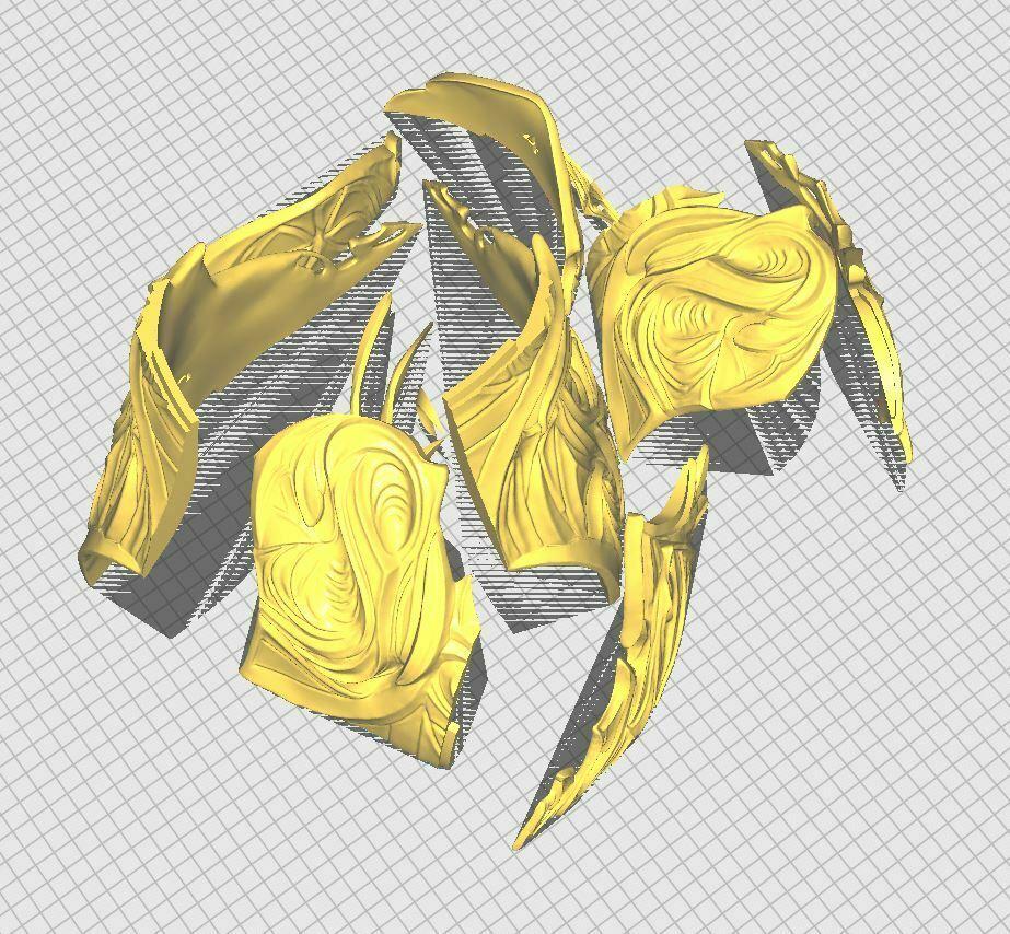 FANTASY SORCERERS ROBE ARMOR PARTS BALDURS GATE 3 3d model