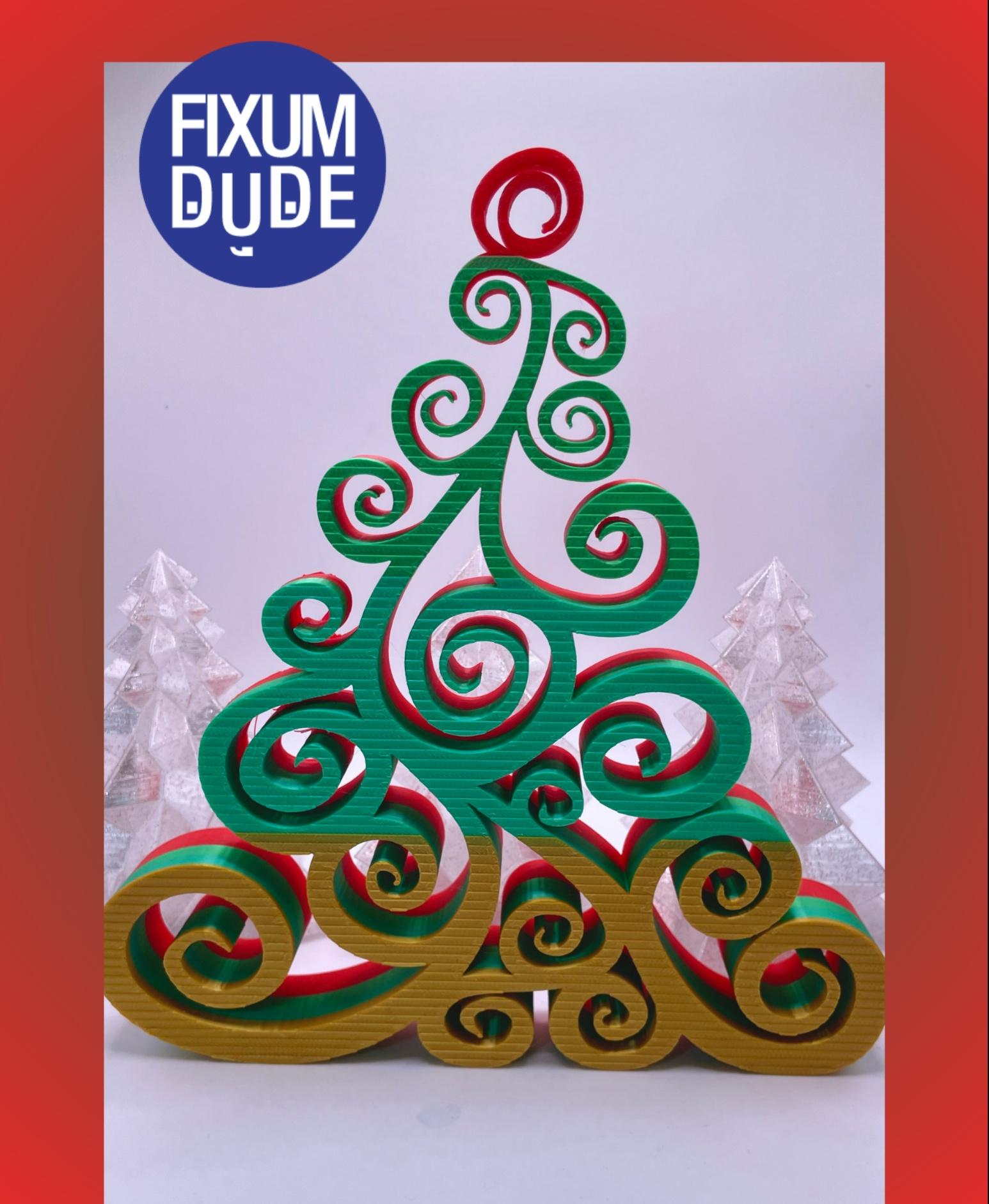 Swirly Holiday Tree 3d model