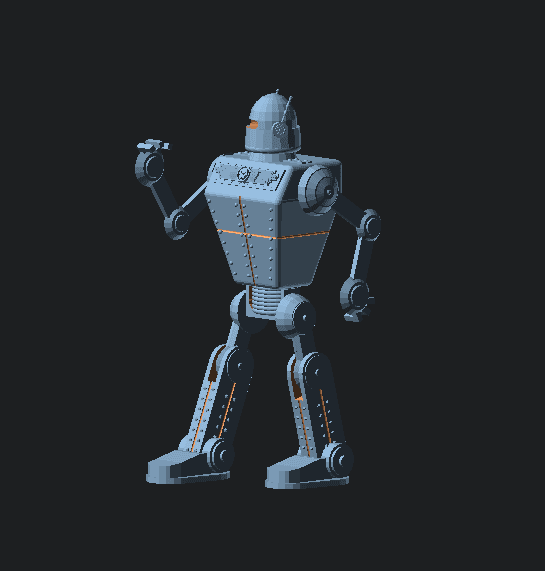 Robot from Sky Captain (posable) 3d model