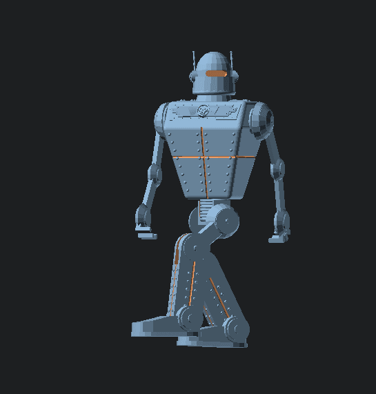 Robot from Sky Captain (posable) 3d model