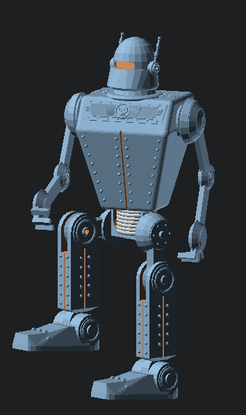 Robot from Sky Captain (posable) 3d model