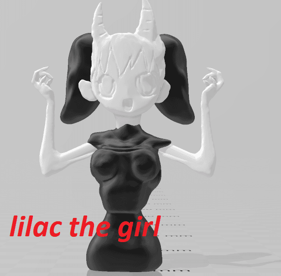 lilly and Lilac the girl full bodyandnonfullbody 3d model