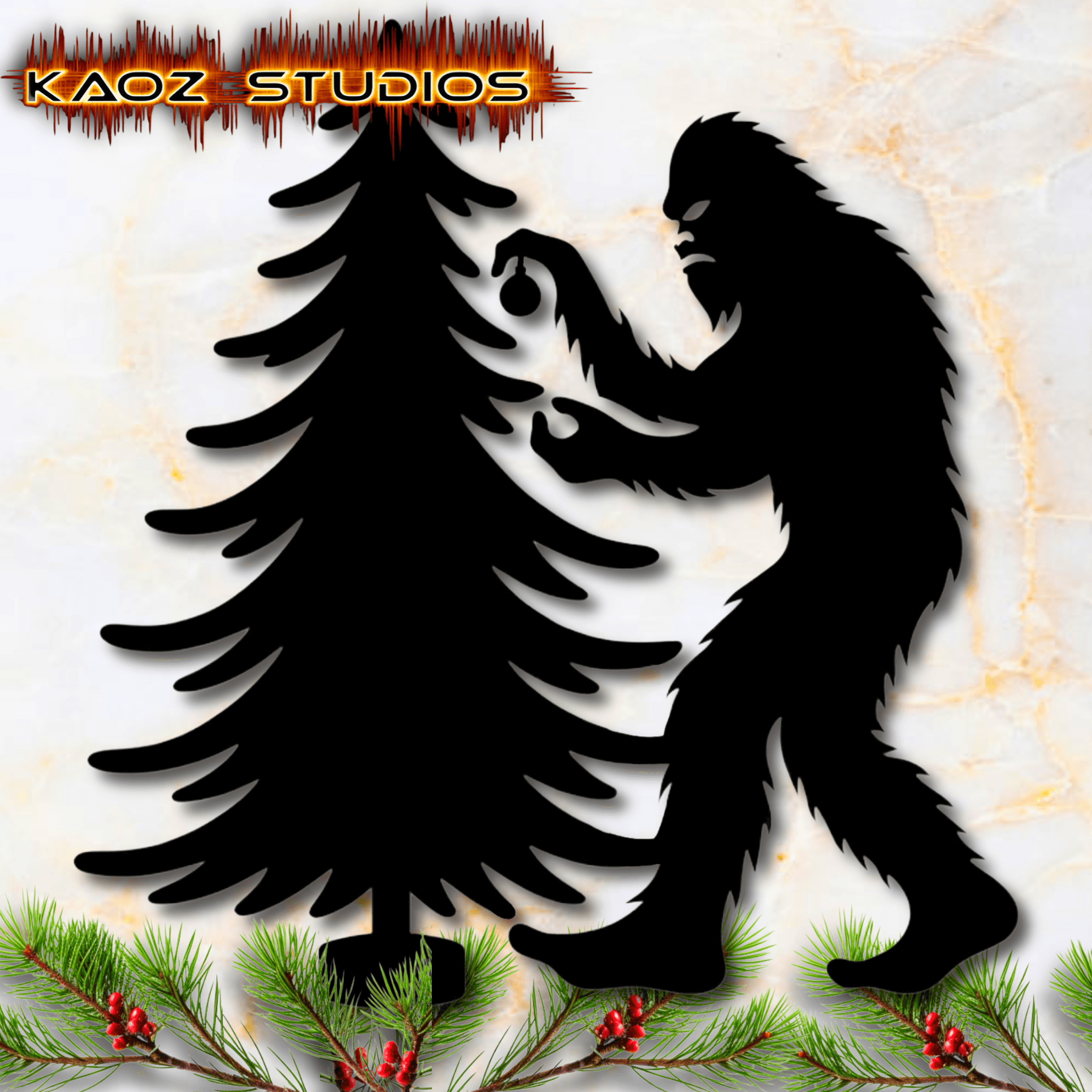 big foot christmas wall decor sasquatch decorating tree wall art 3d model