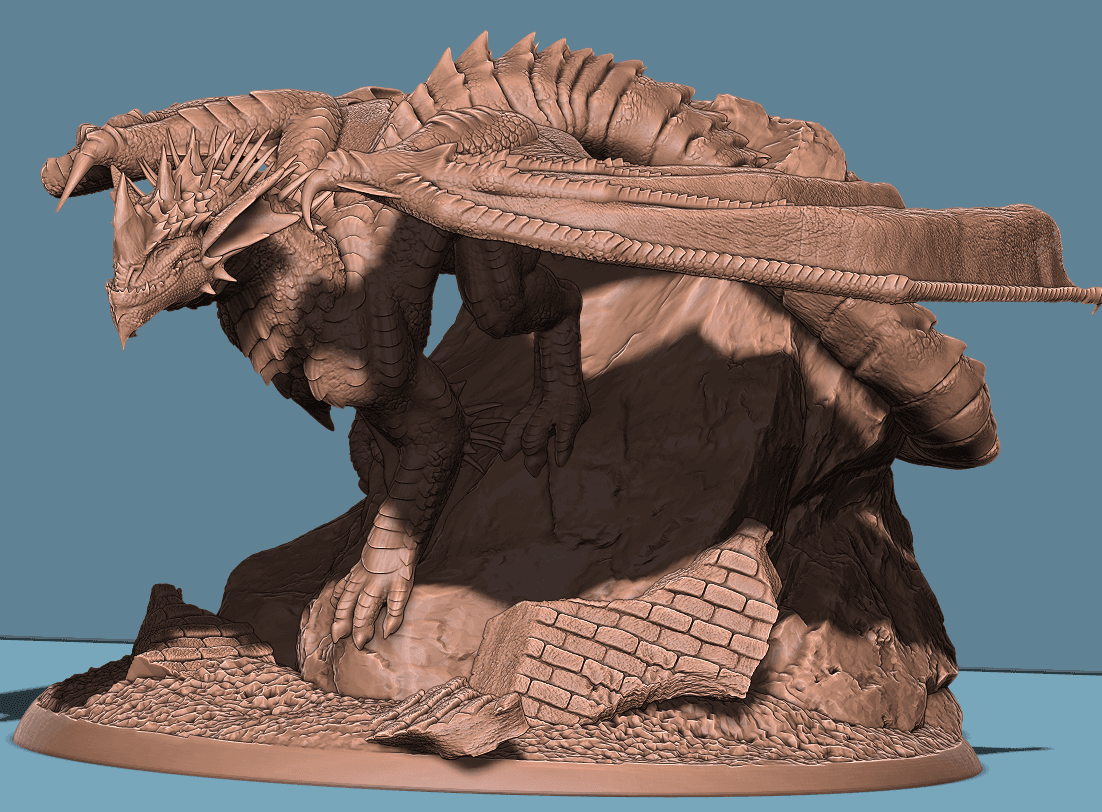 Young Blue Dragon 3d model