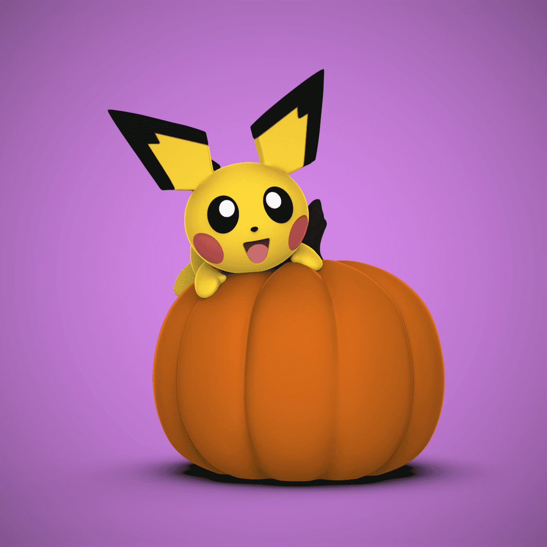 Pichu Pumpkin 3d model