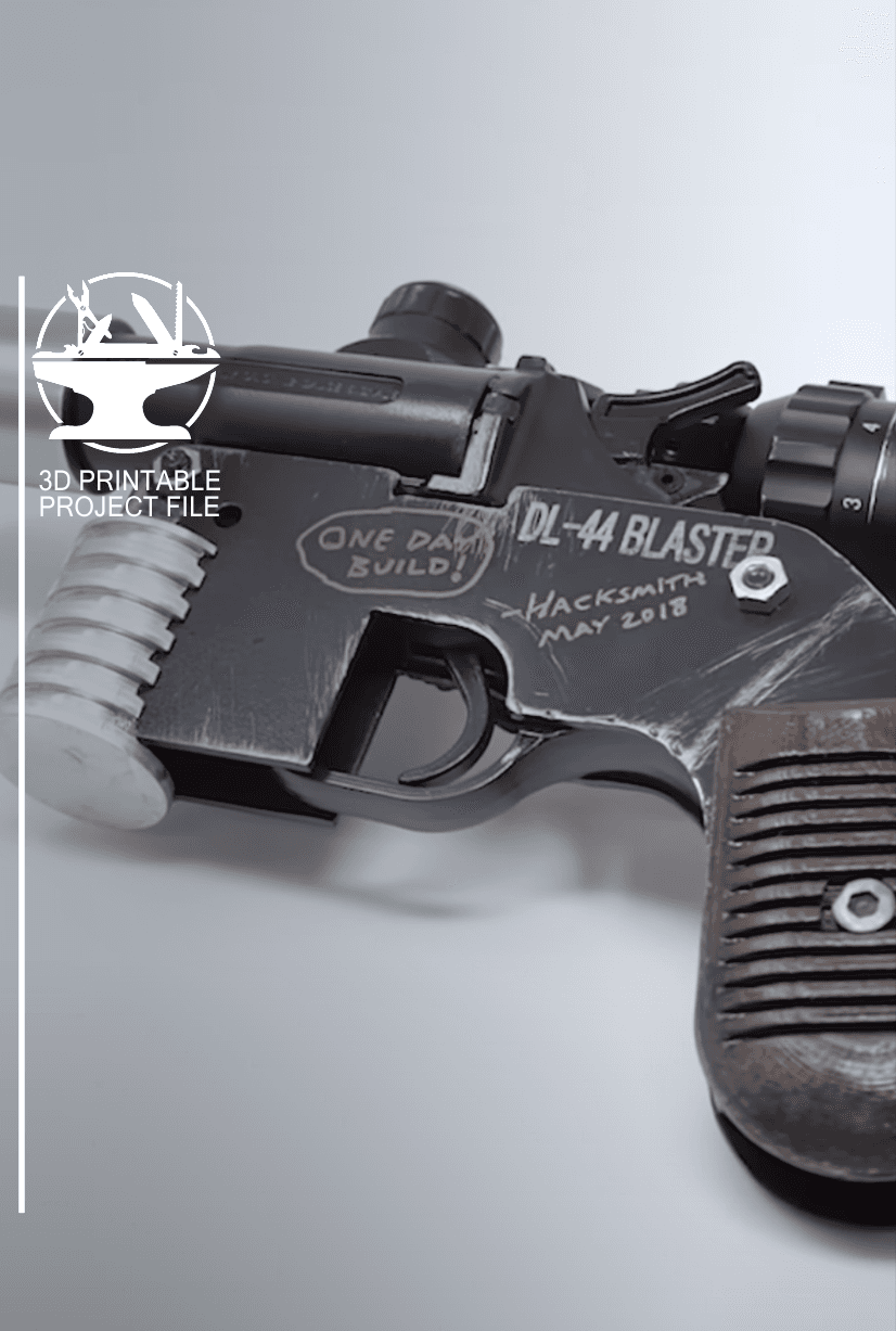 Han Solo's Blaster (3D Printable Toy) 3d model