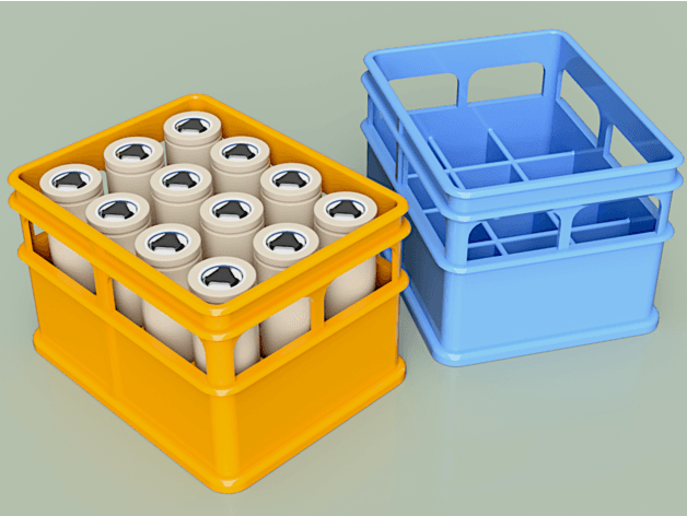 21700 Battery Beer Crate 3d model