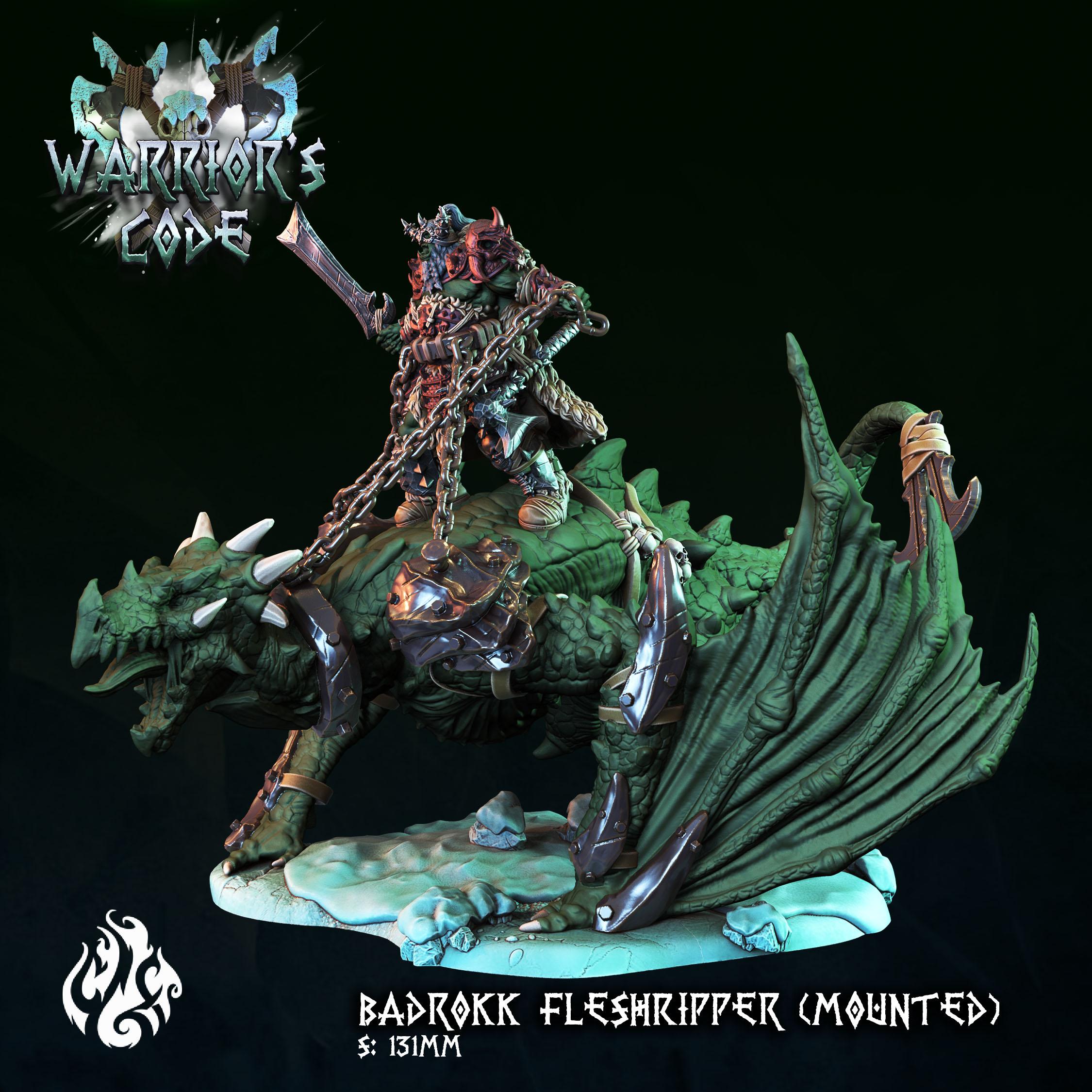 Badrokk Fleshripper, mounted on Wyvern 3d model