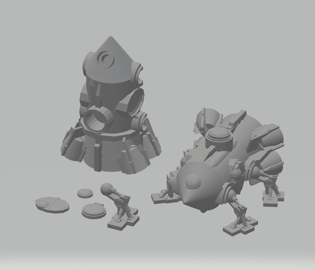 FHW: Oxchan/ Space Orc Walking Rocket v3 3d model