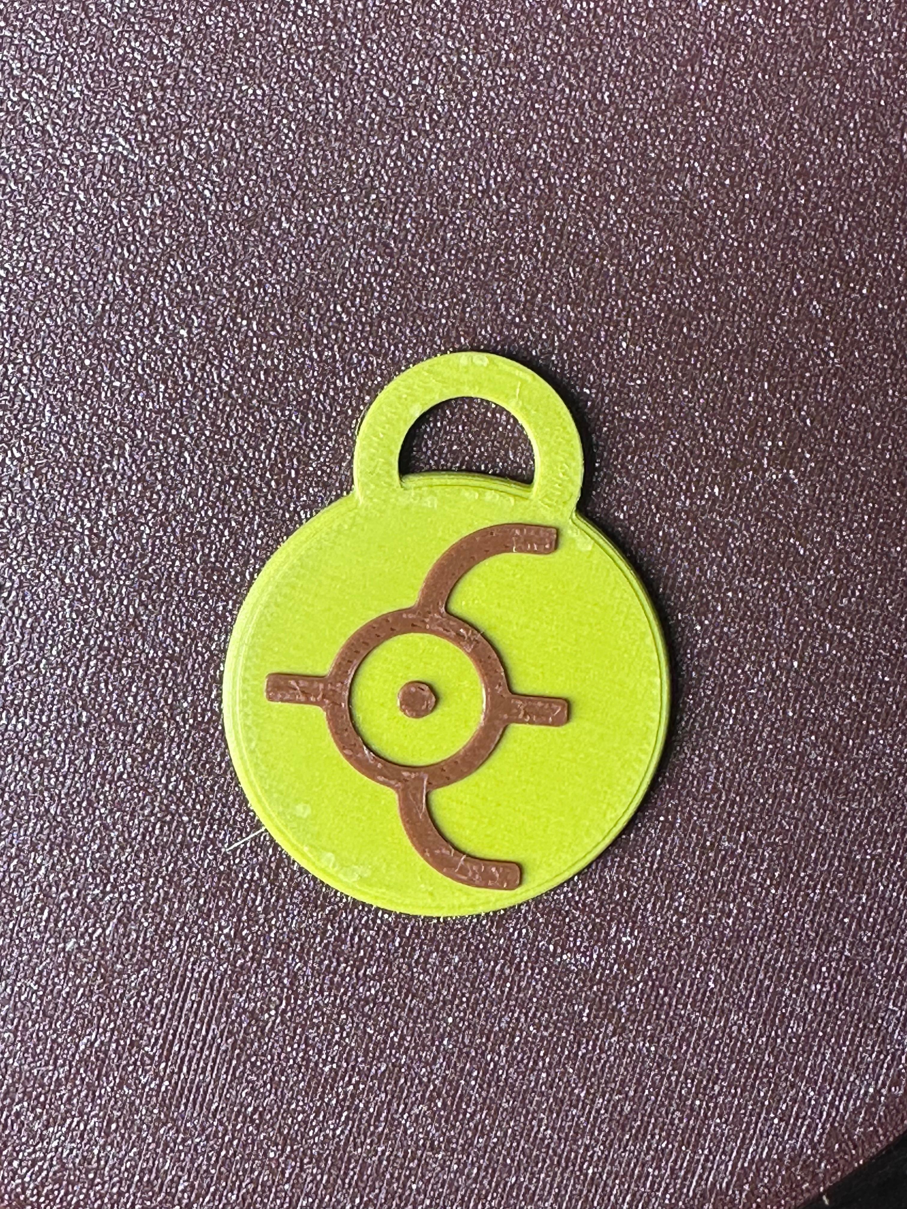 POKEMON UNOWN MMU KEYCHAIN OR BAG PULL  “E” 3d model