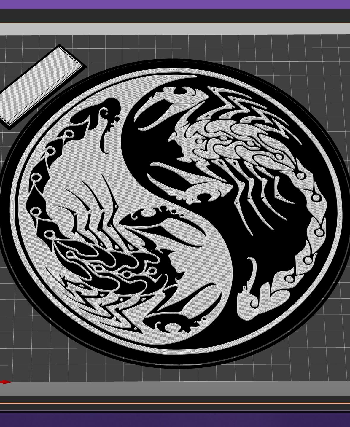 Twin Scorpions Yin Yang 3d model