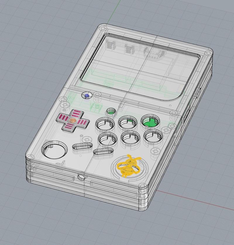 "Bumblebee" Handheld Console (3D & CNC) 3d model