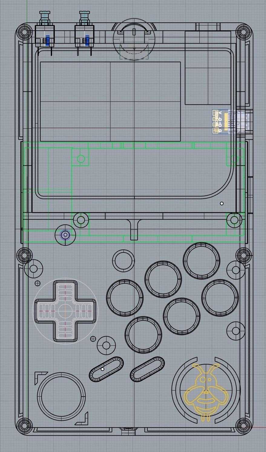 "Bumblebee" Handheld Console (3D & CNC) 3d model