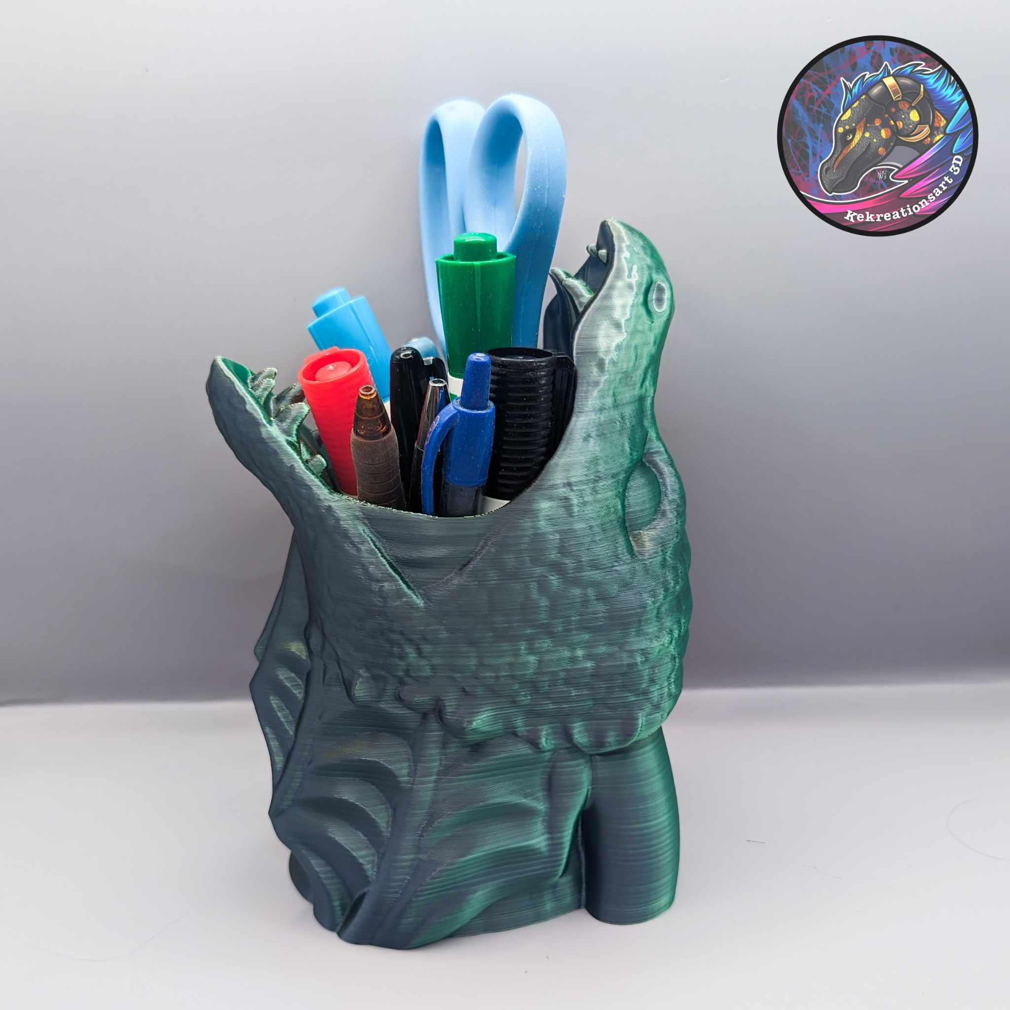 Dragon Head Pencil Holder 3d model