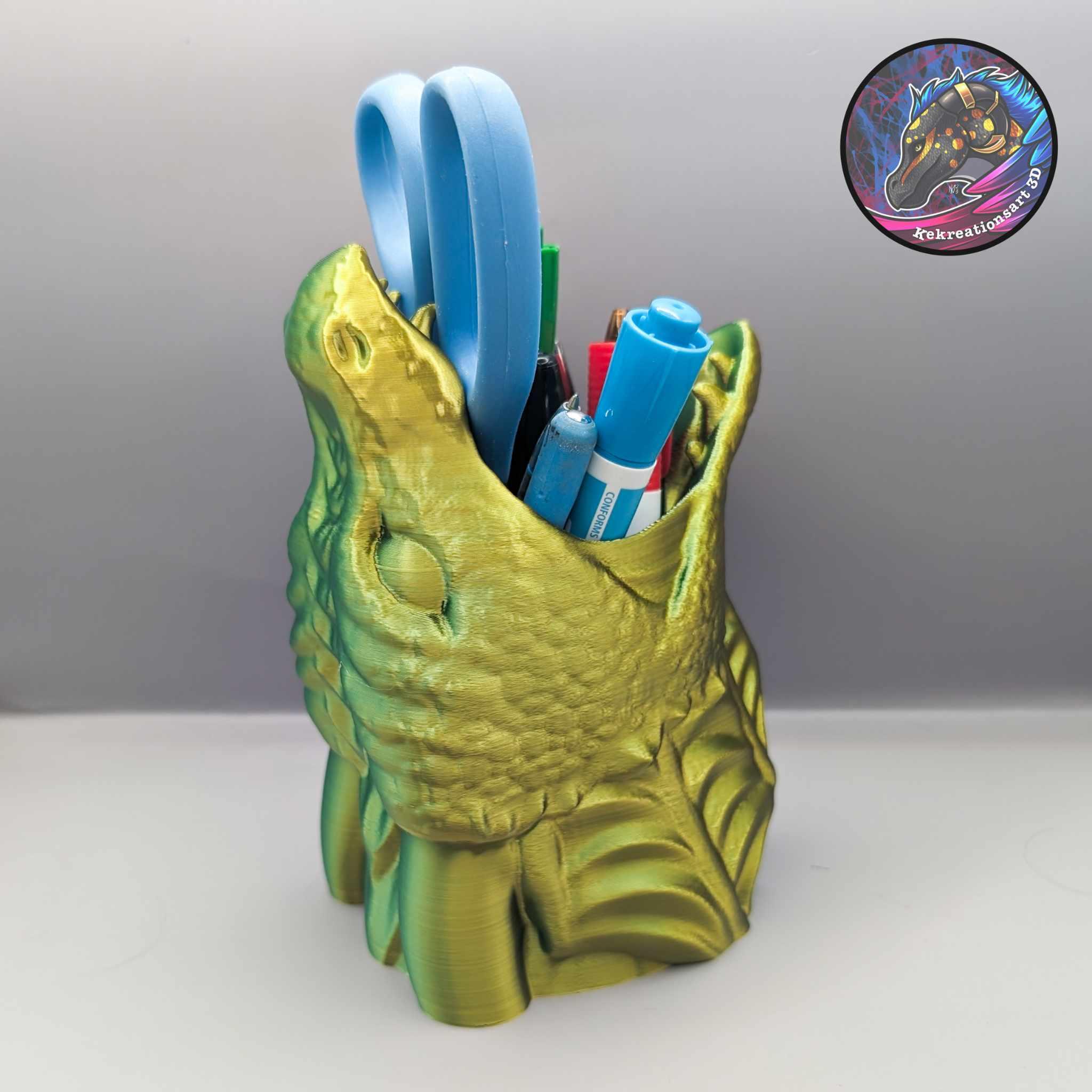 Dragon Head Pencil Holder 3d model