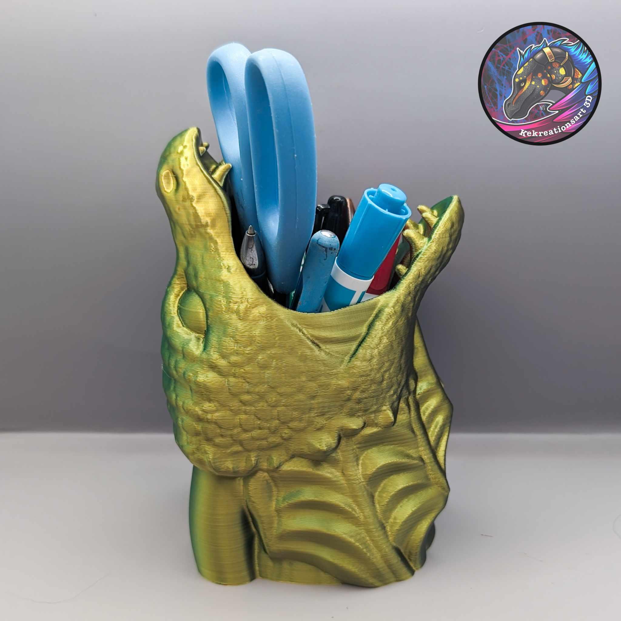 Dragon Head Pencil Holder 3d model