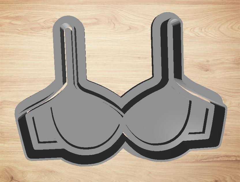 cookie cutter bra - cutter and stamp 3d model