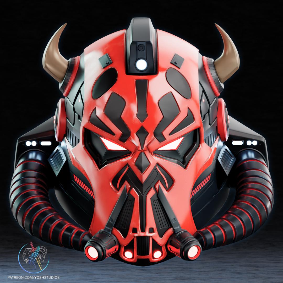 Darth Maul Space Marine Helmet 3D Printer File STL 3d model