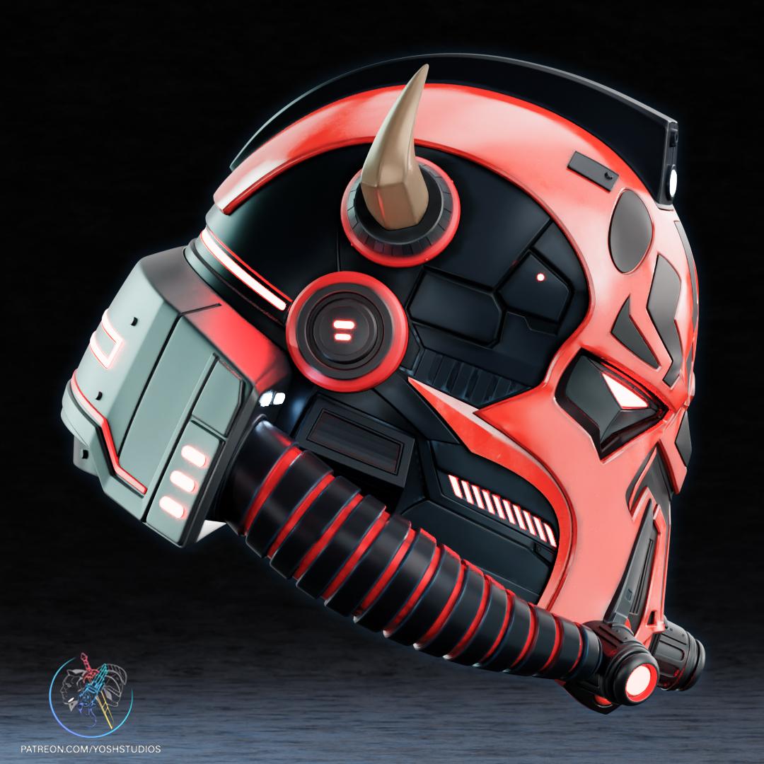 Darth Maul Marine Helmet 3D Printer File STL 3d model