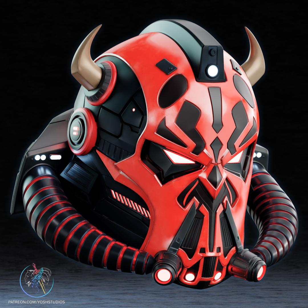 Darth Maul Marine Helmet 3D Printer File STL 3d model