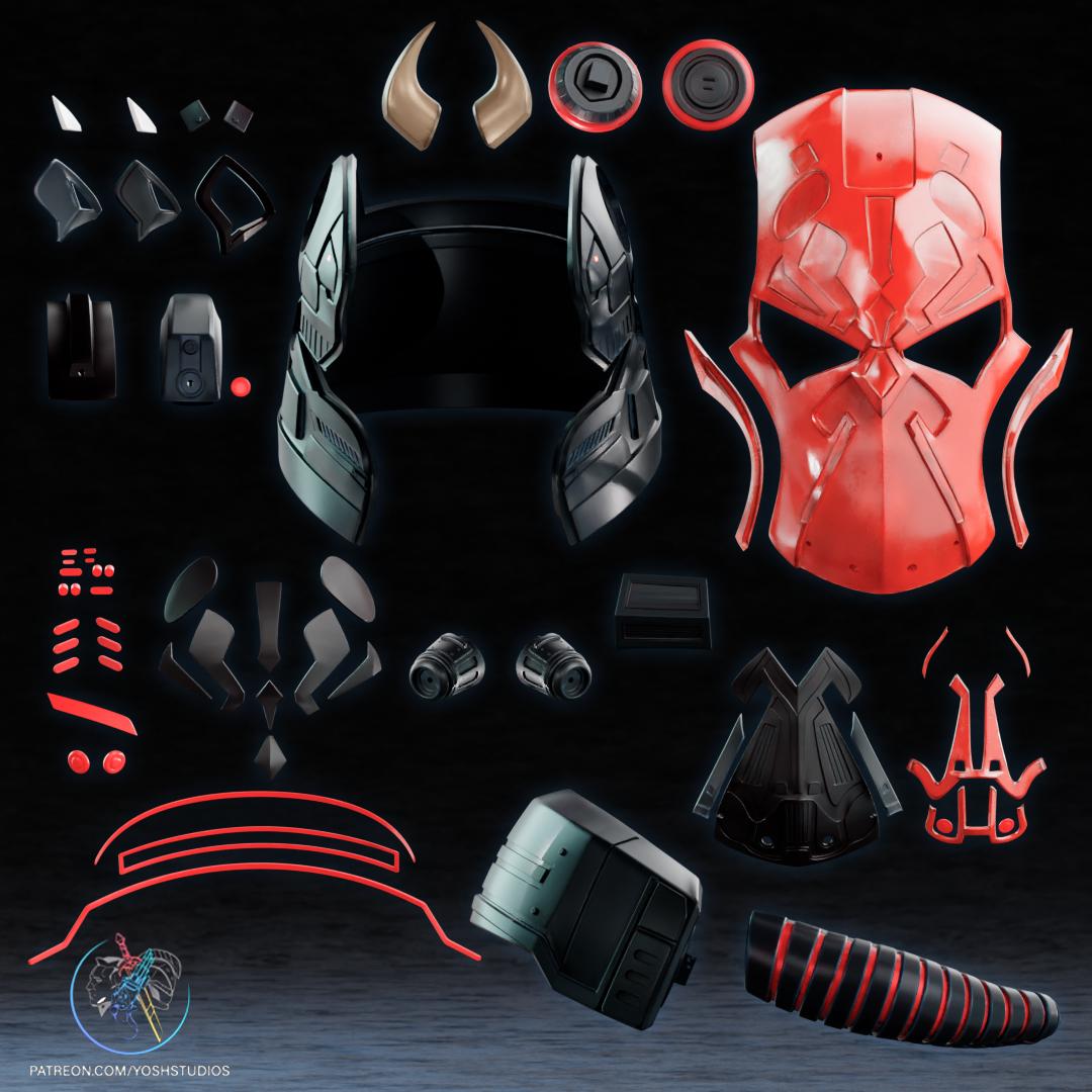 Darth Maul Marine Helmet 3D Printer File STL 3d model