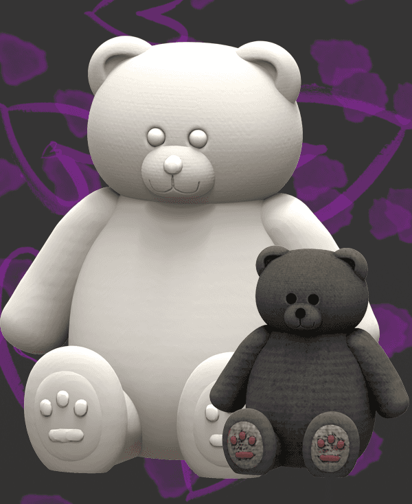 Bear for valentine's 3d model