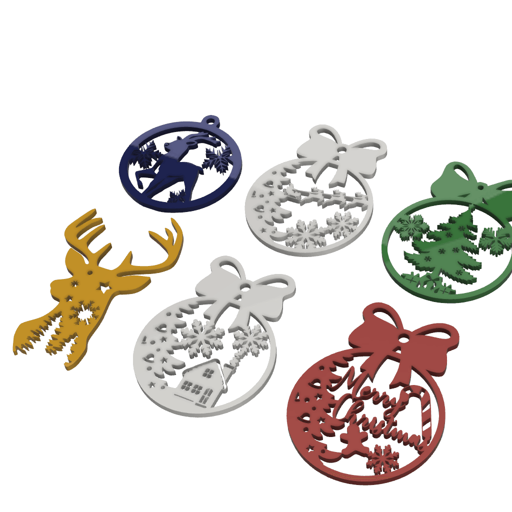 Christmas Ornaments  3d model