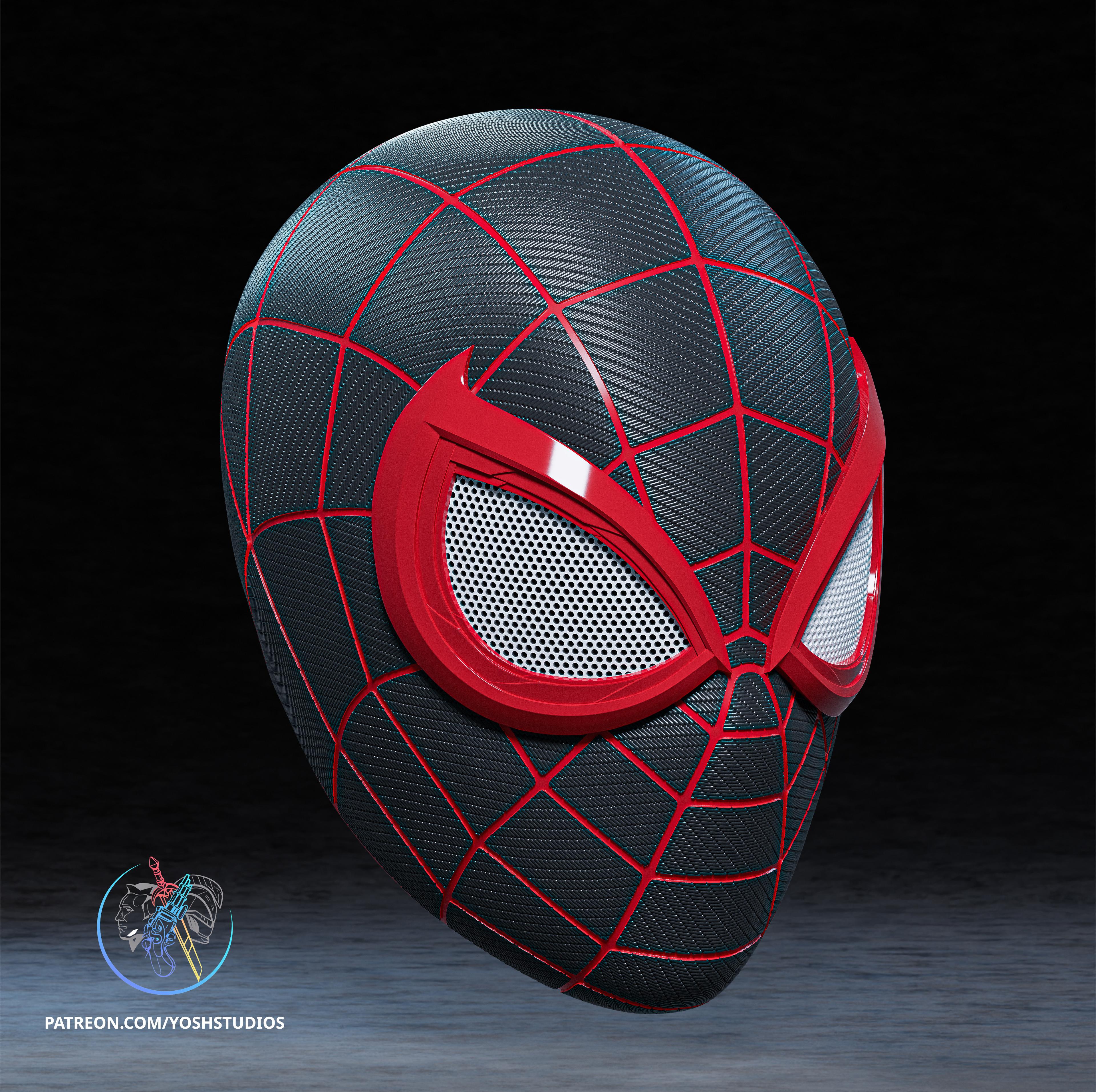 Miles Morales Mask 3D Printer File STL Spiderman 2 3d model