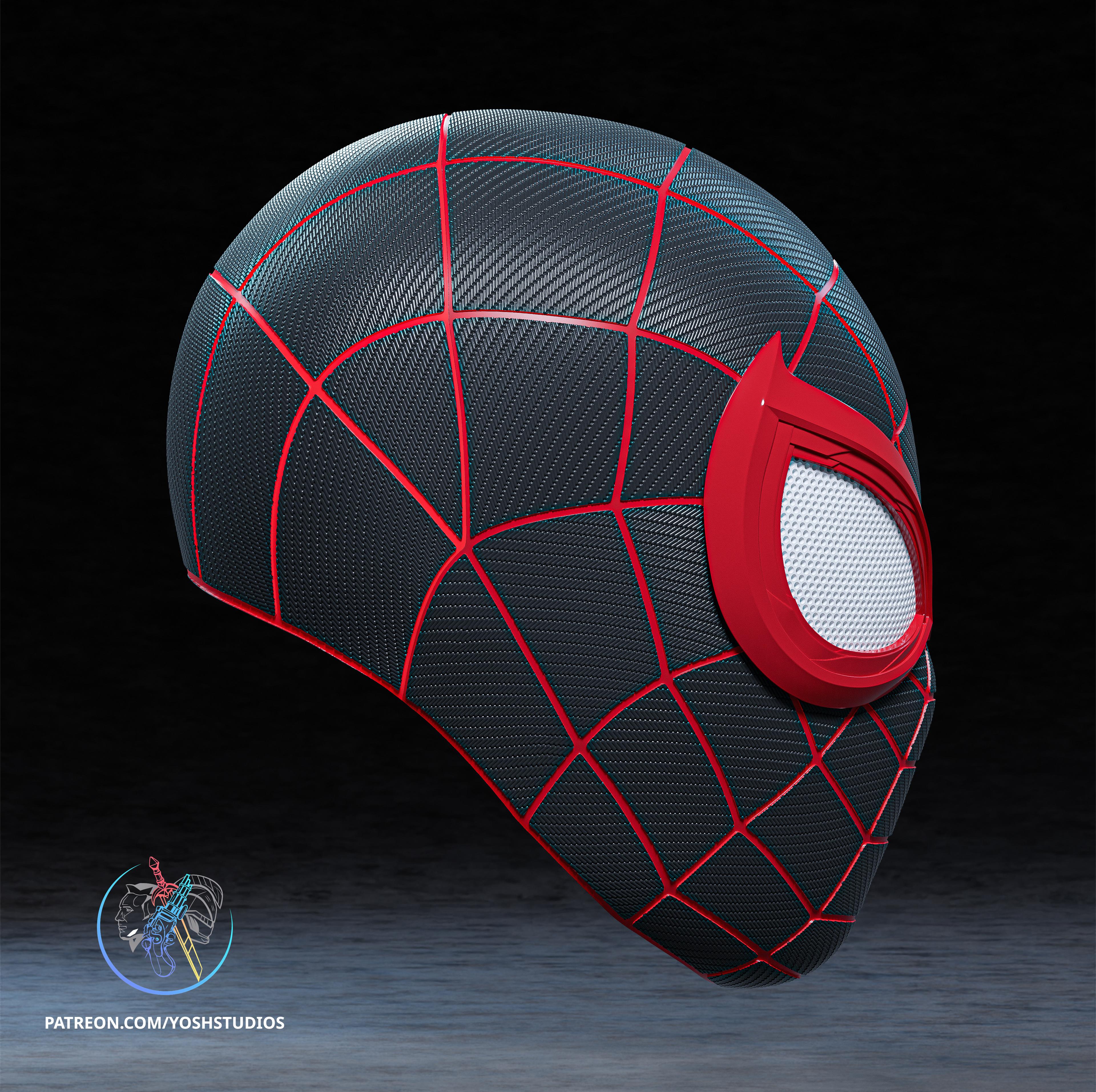 Miles Morales Mask 3D Printer File STL Spiderman 2 3d model