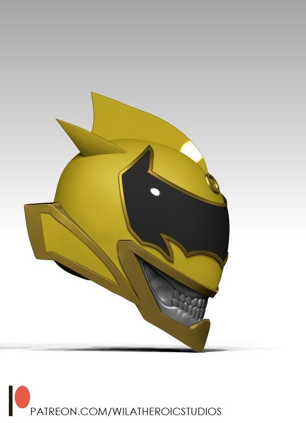 Yellow Death Ranger Helmet 3d model