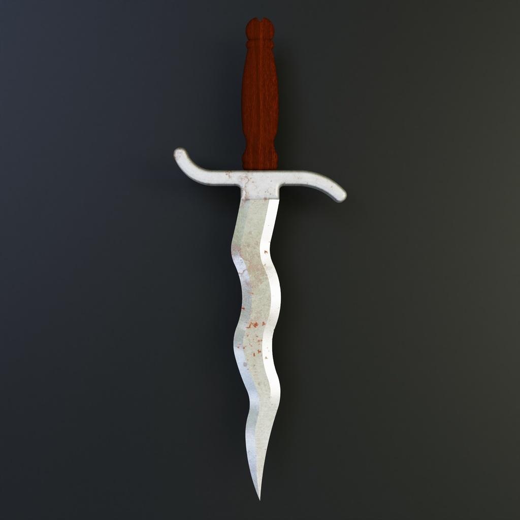 Wiggly Dagger 3d model