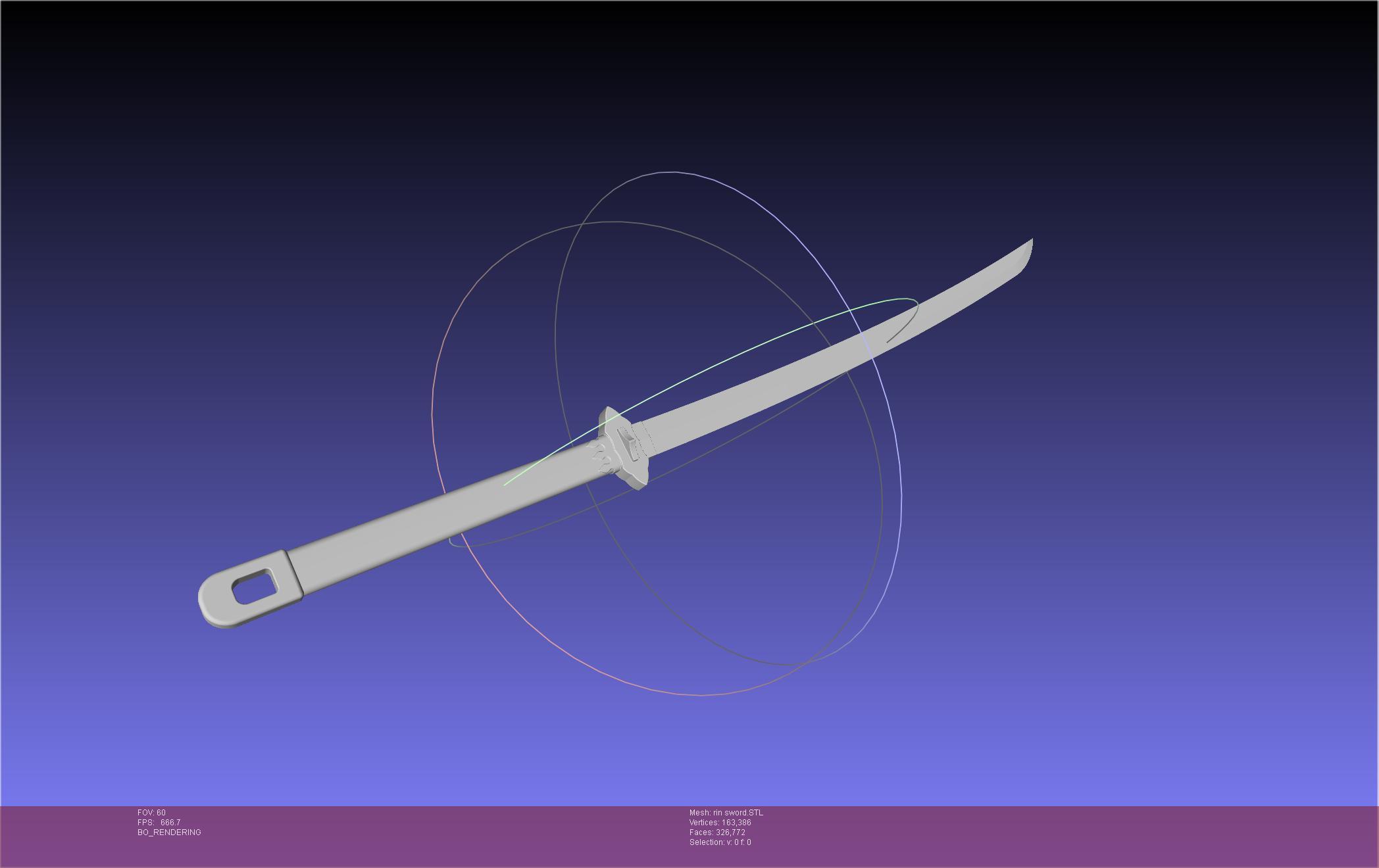 Blue Exorcist Rin Okumura Kurikara Sword And Sheath 3d model