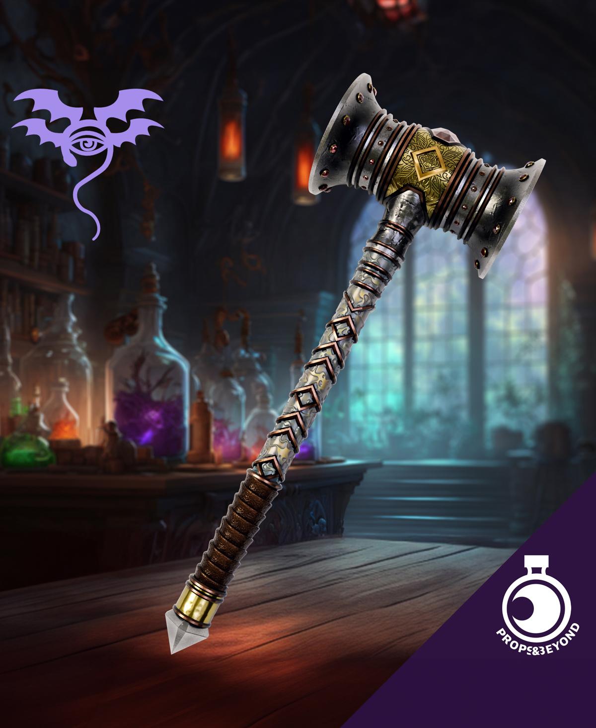 The Gavel - War Hammer 3d model