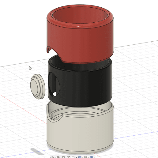 Pokeball Can Coozie - Segmented for Multicolor 3d model