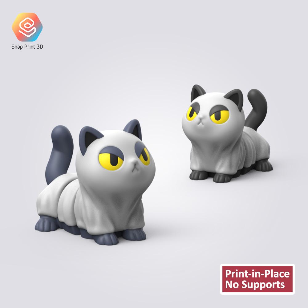 Halloween Flexi Cat 3d model