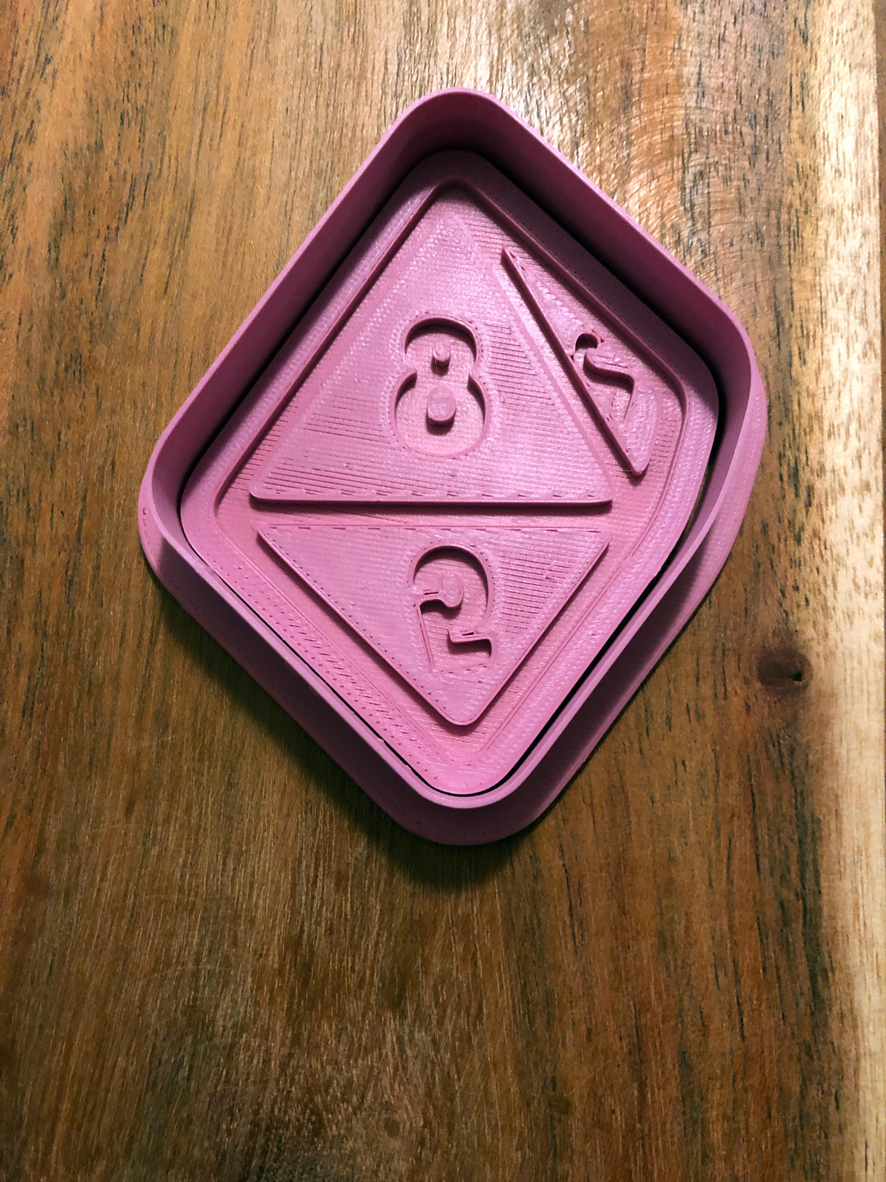 D8 Dice Cookie Cutters and Stamps 3d model