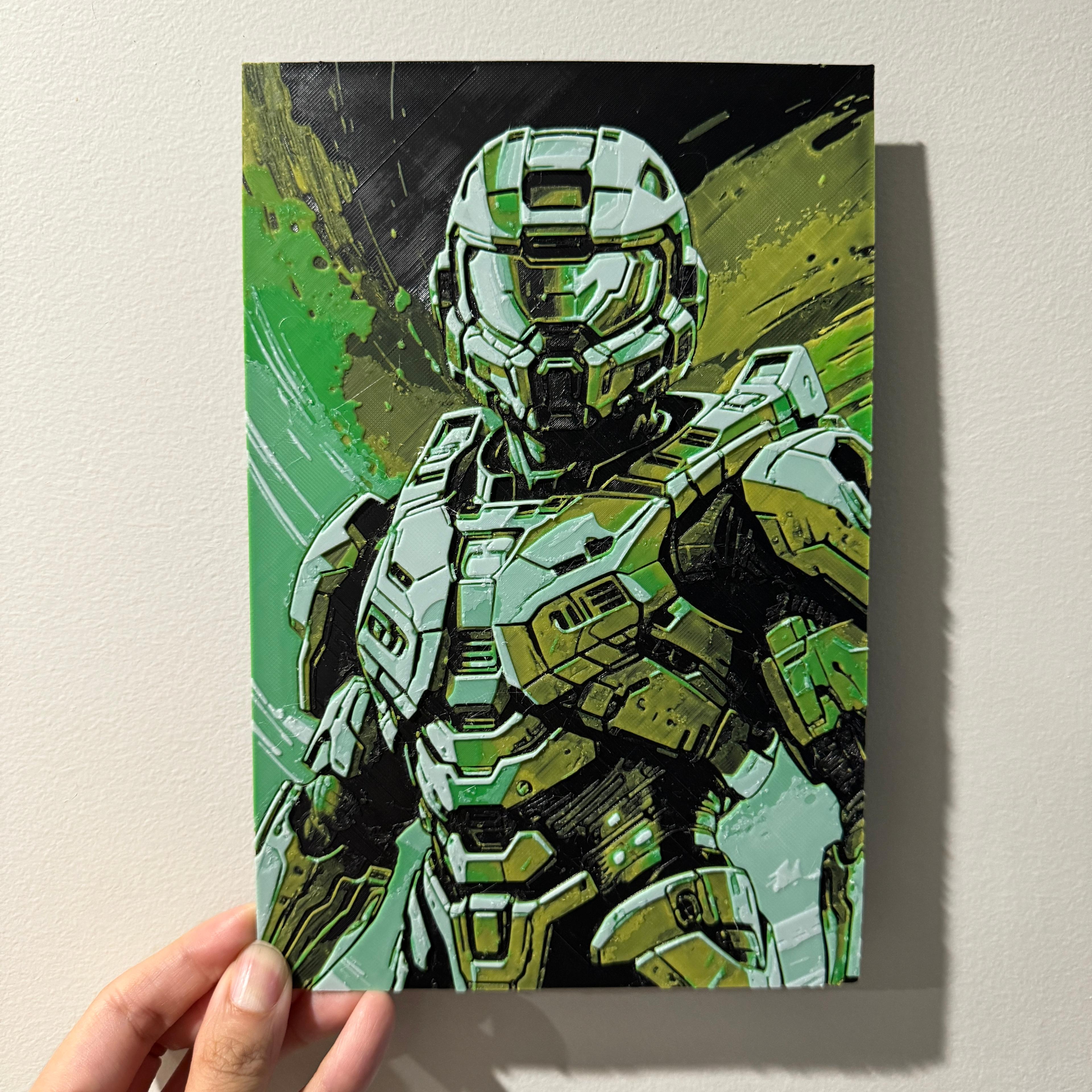 Master Chief (Paid) - HueForge Print 3d model