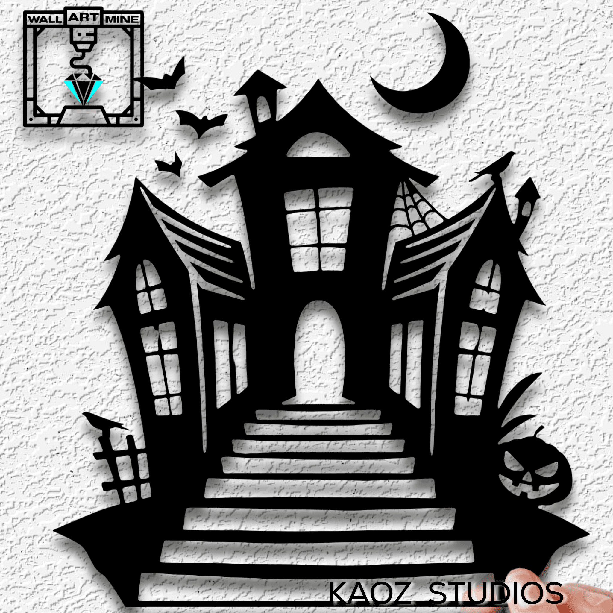 haunted house wall art halloween wall decor ghost town decoration 3d model