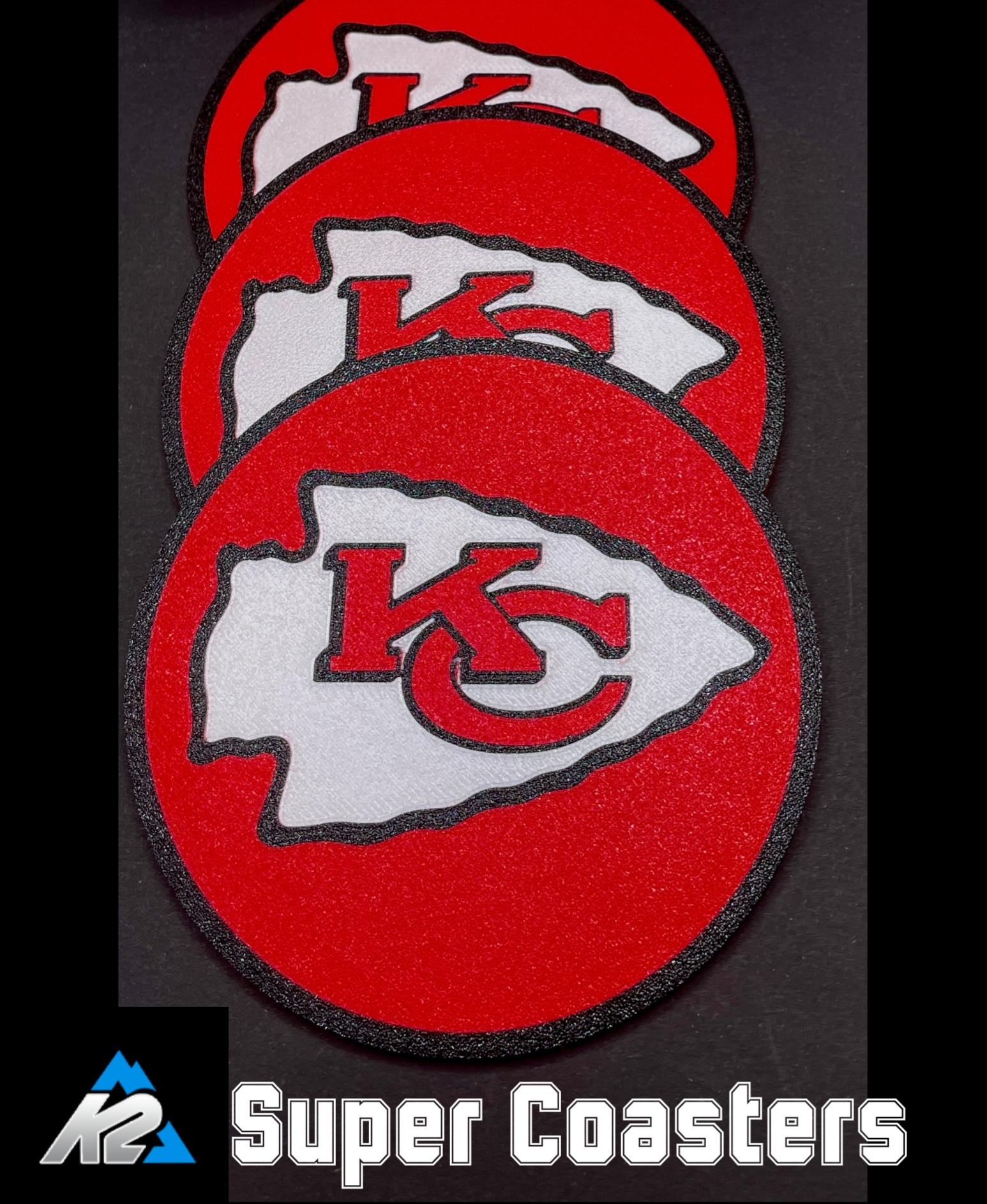 Kansas City Chiefs Coaster - Bambu Studio 3d model