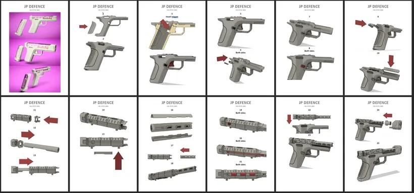 3DWORKBENCH Cocept Rail Pistol 3d model