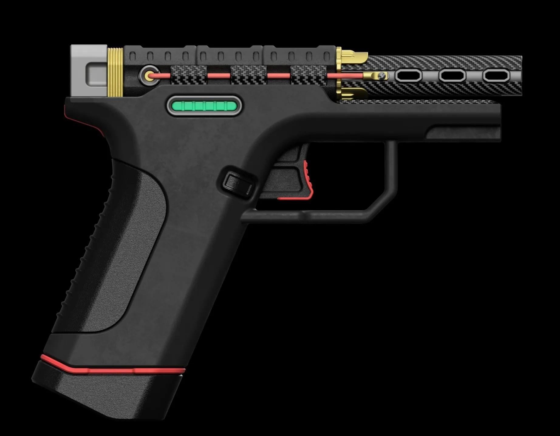 3DWORKBENCH Cocept Rail Pistol 3d model