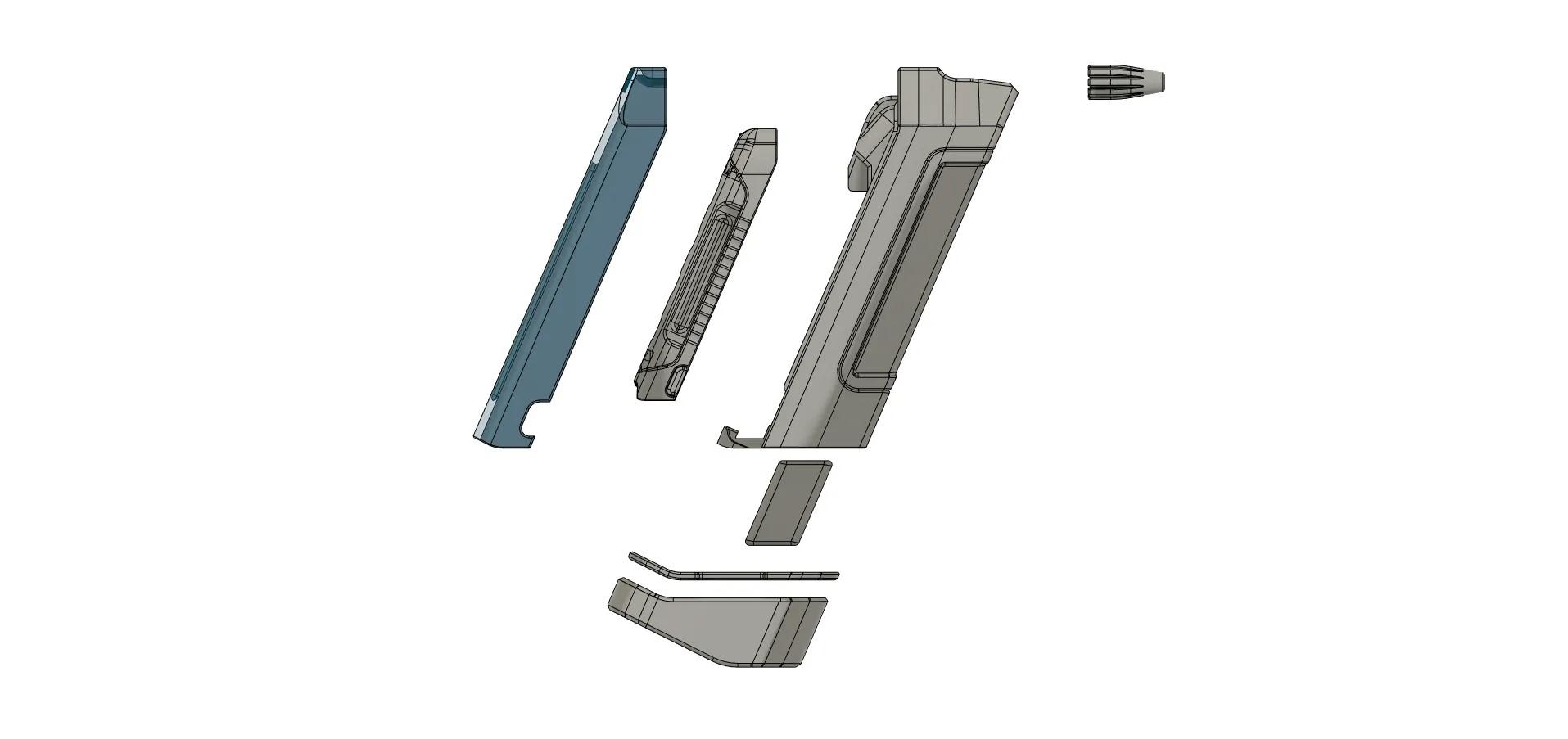 3DWORKBENCH Cocept Rail Pistol 3d model