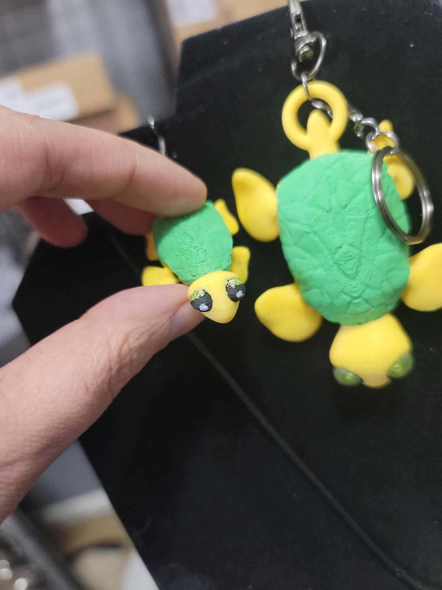 Cute Flexi Turtle Keychain 3d model